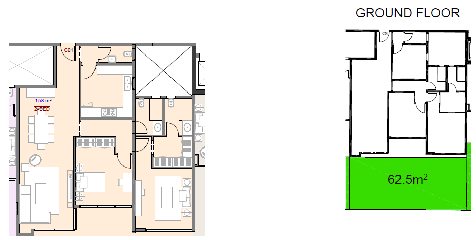 Floor plan for apartment at The View Waterway