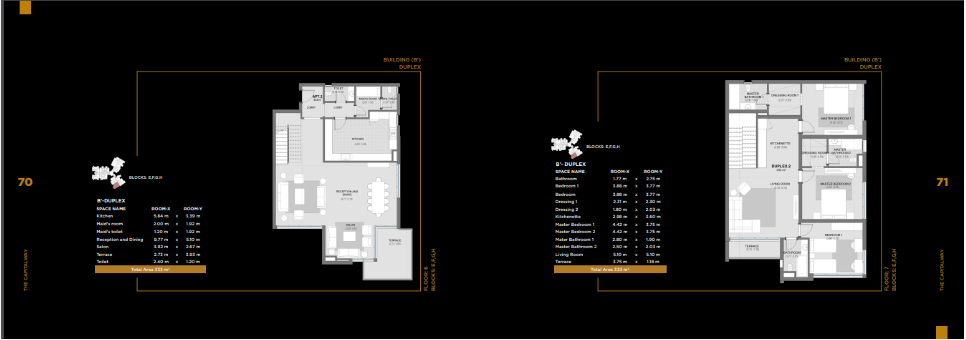 Floor plan for duplex at The Capitalway