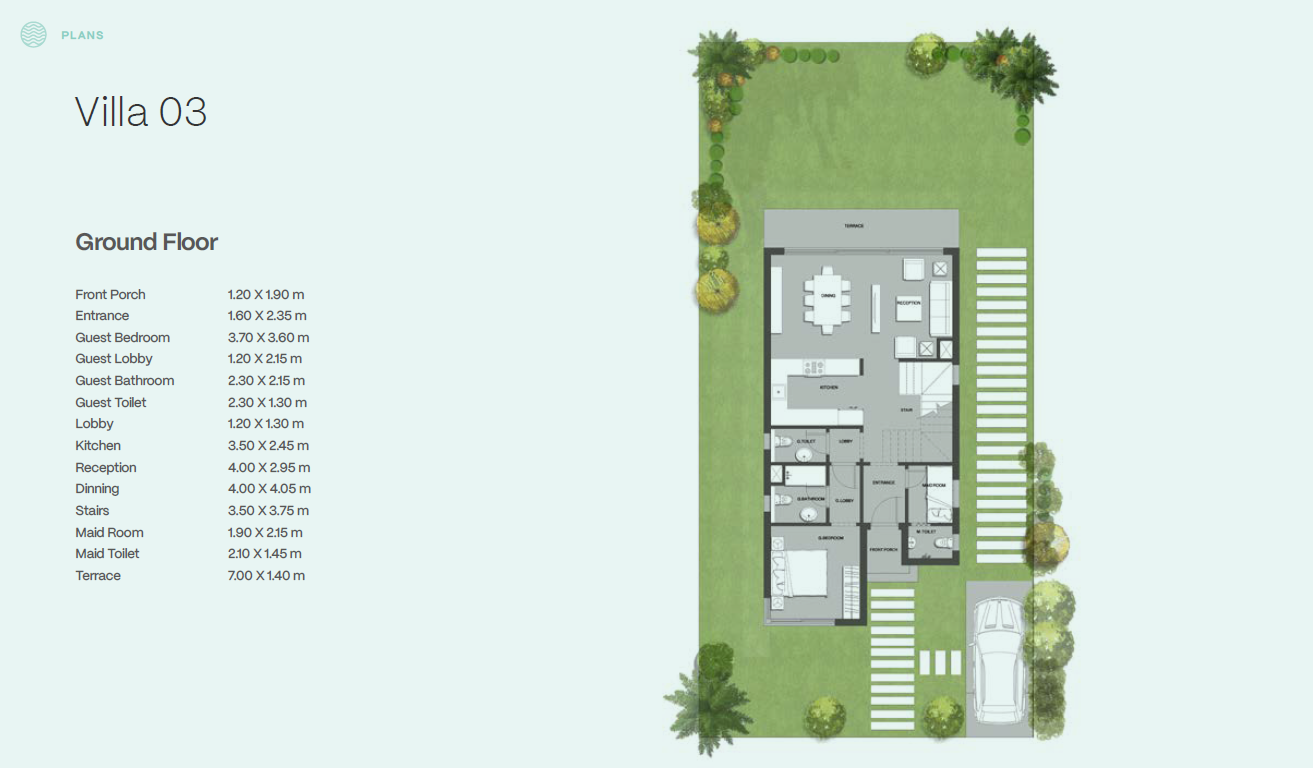 Floor plan for villa at Seazen