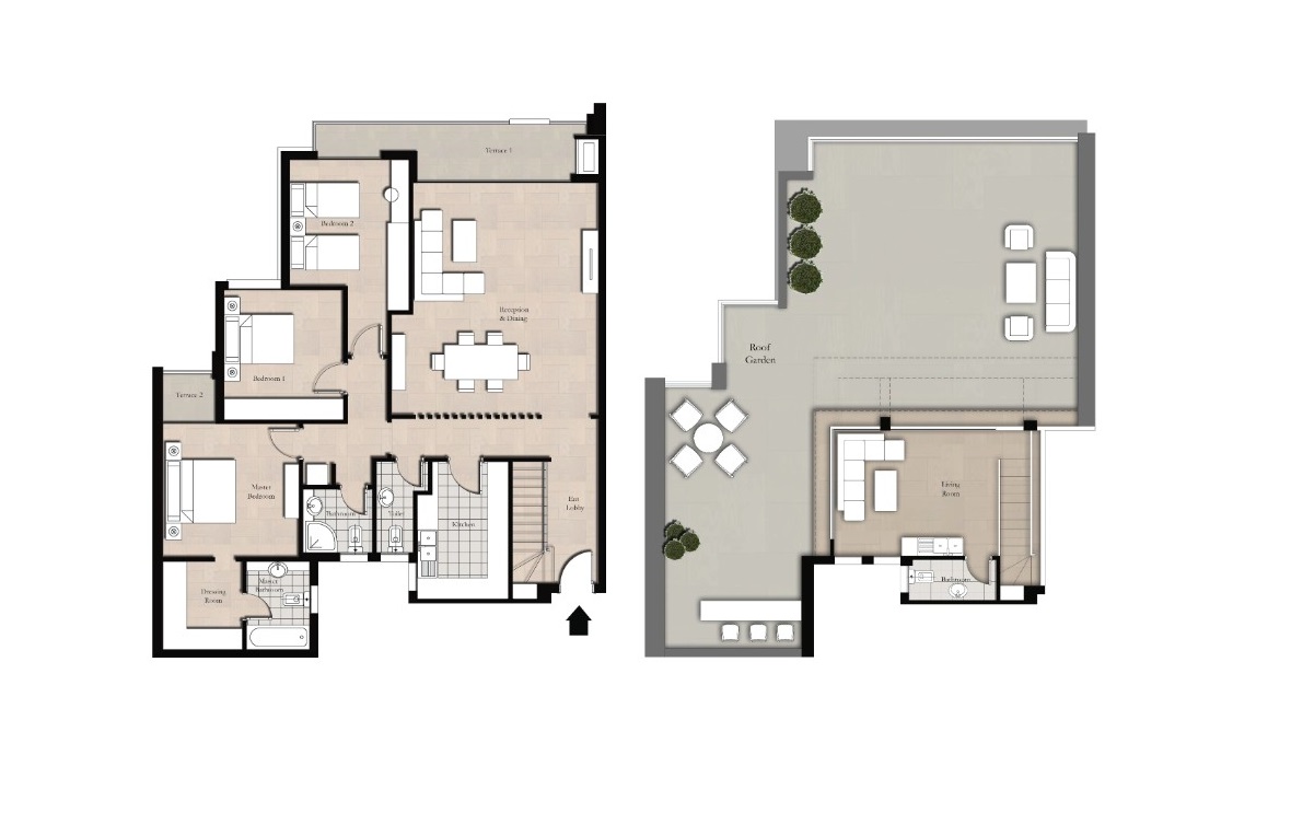 Floor plan for penthouse at AZAD