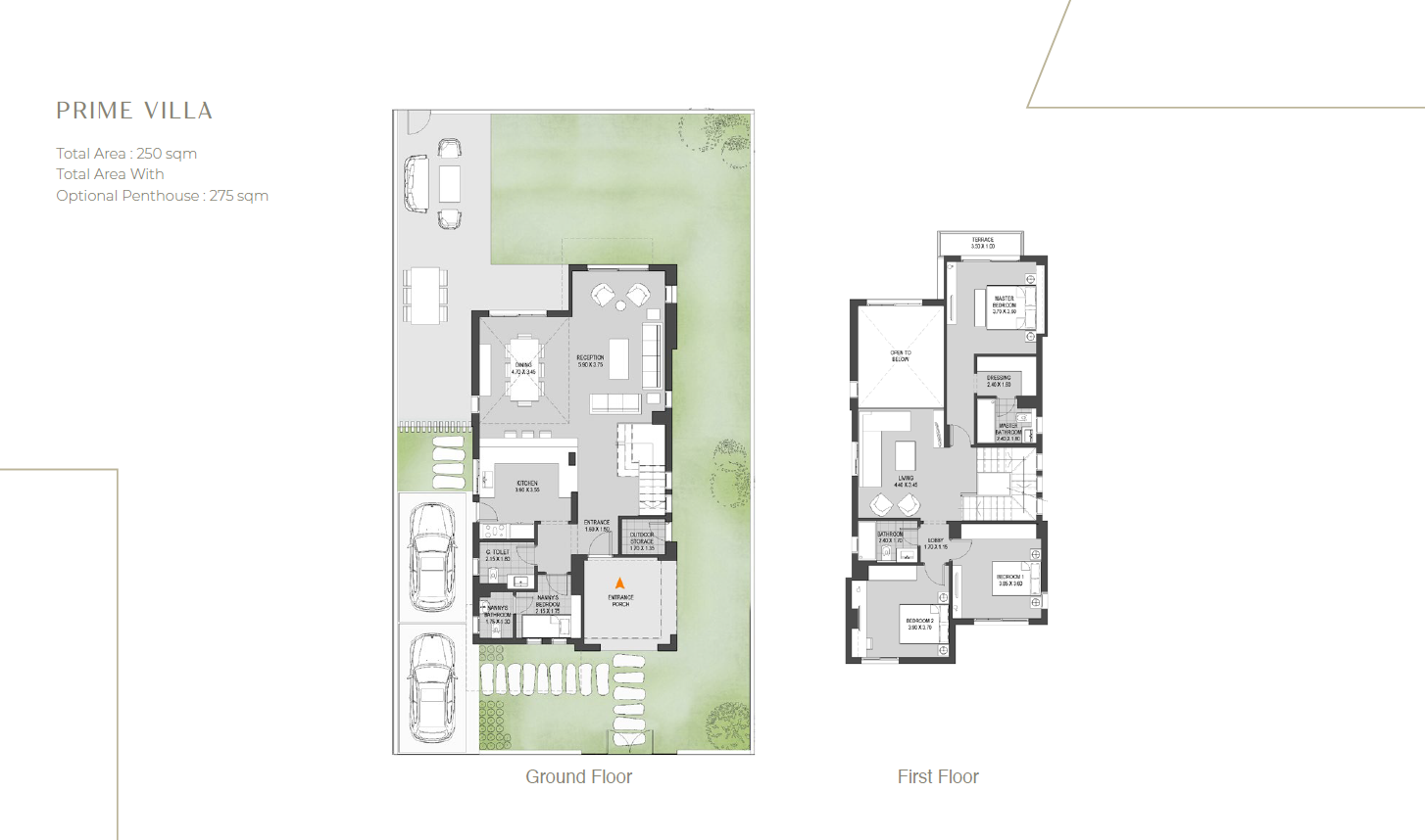 Floor plan for villa at O West Orascom