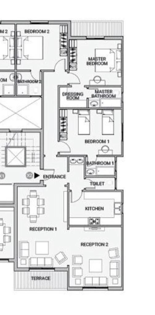 Floor plan for apartment at Sarai