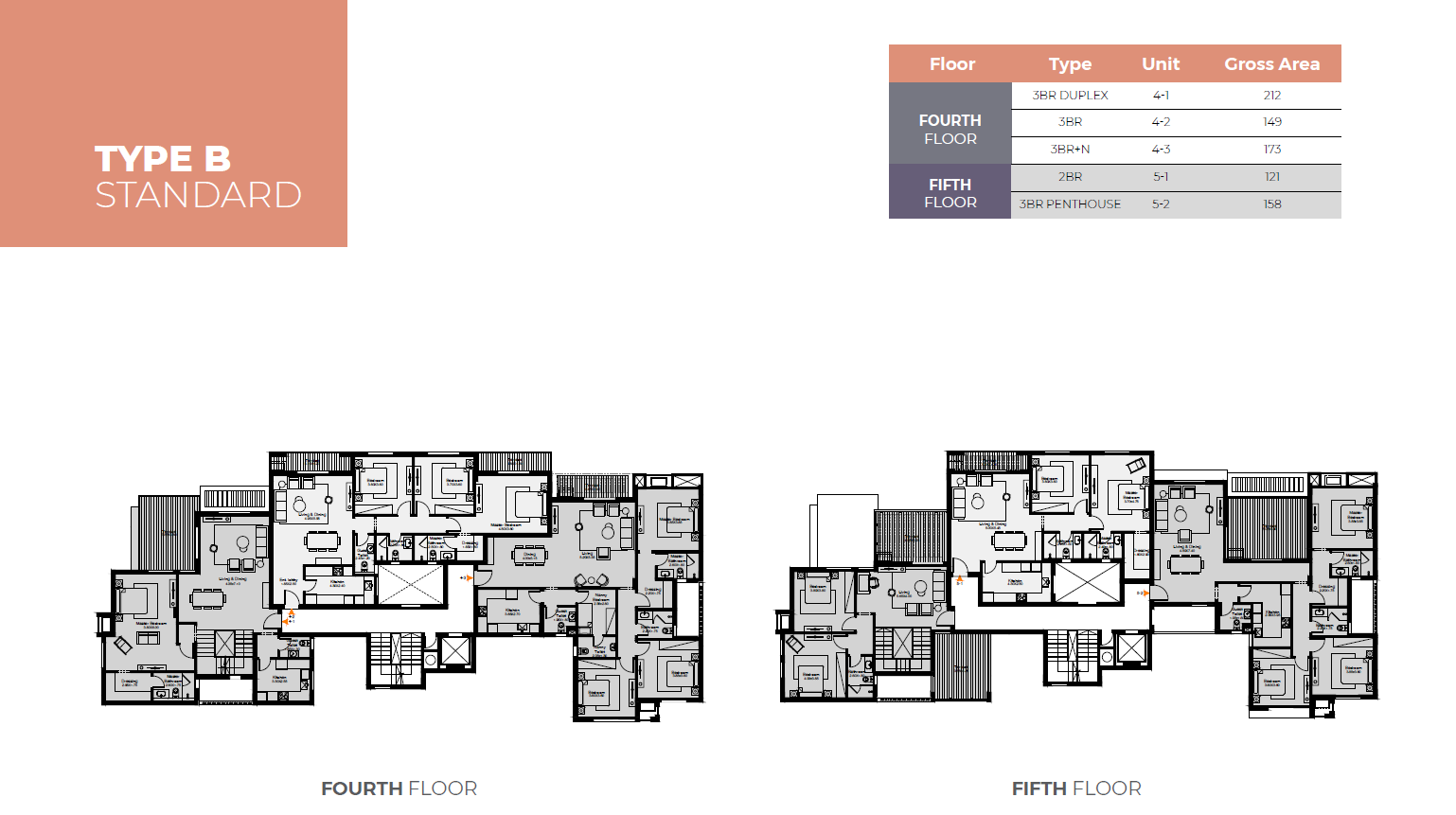 Floor plan for duplex at O West Orascom