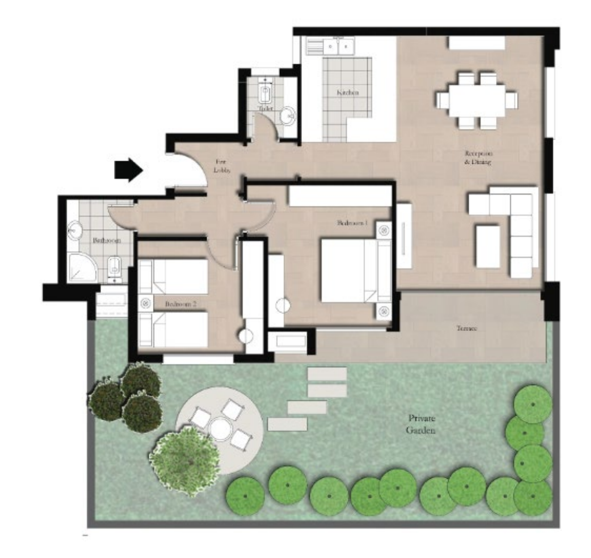 Floor plan for apartment at AZAD