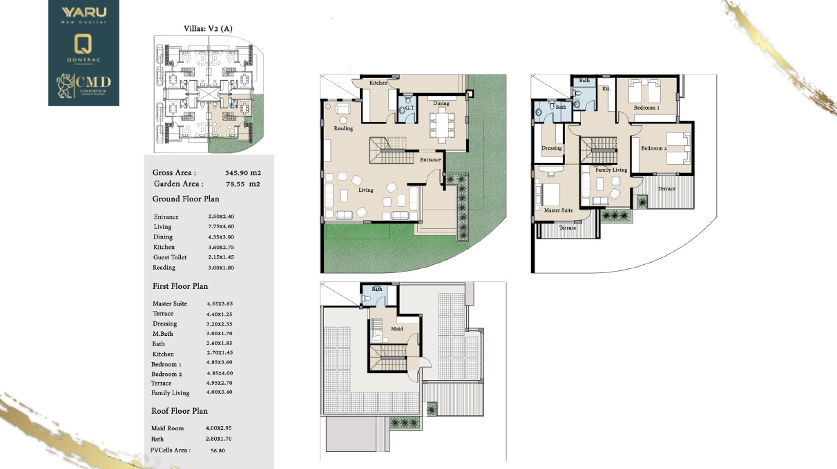 Floor plan for townhouse at Yaru
