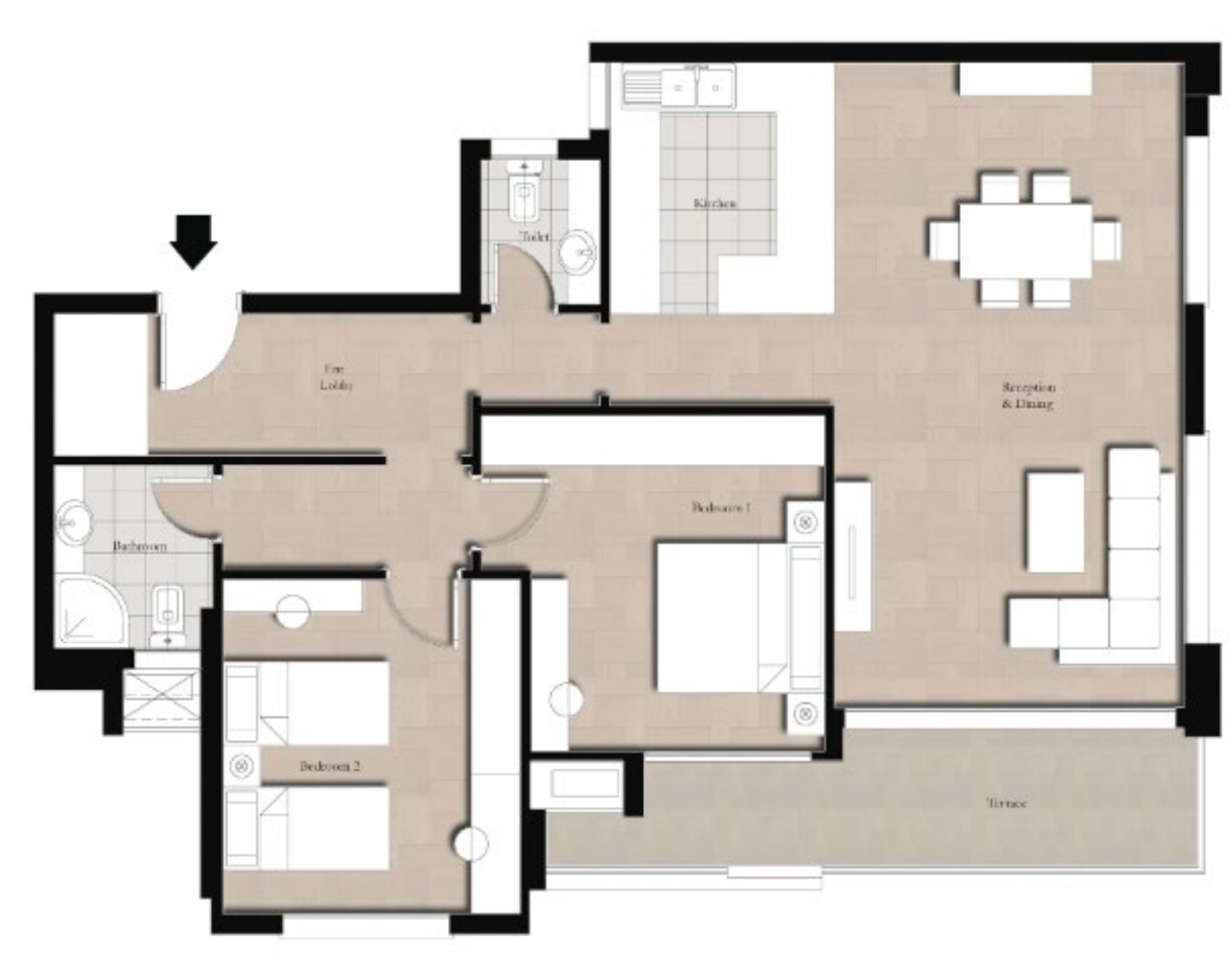 Floor plan for apartment at AZAD