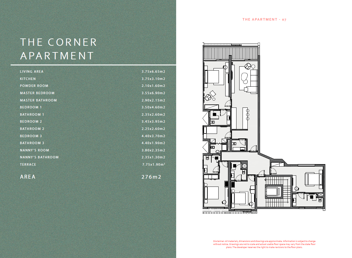 Floor plan for apartment at The Red Hacienda