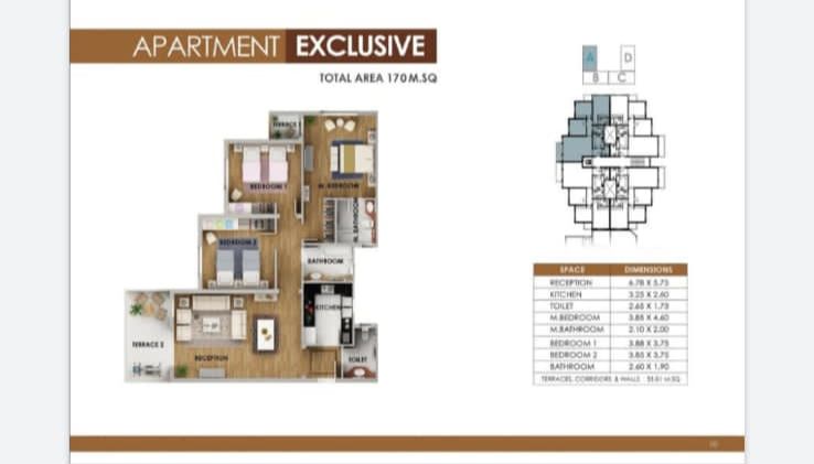 Floor plan for apartment at Mountain View ICity New Cairo
