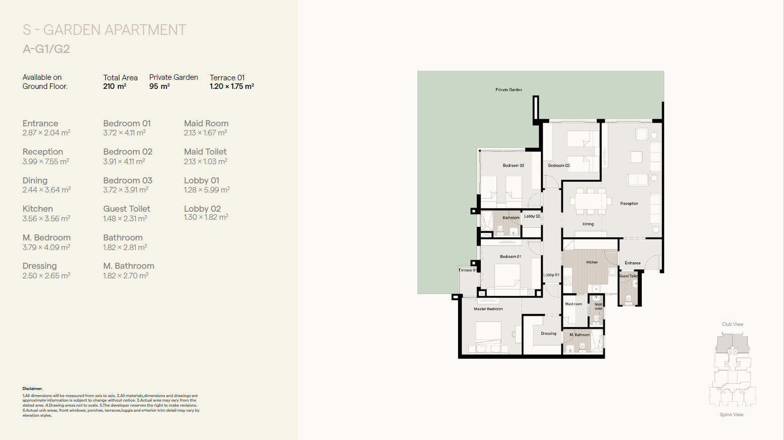 Floor plan for apartment at Residence Eight Sky Abu Dhabi