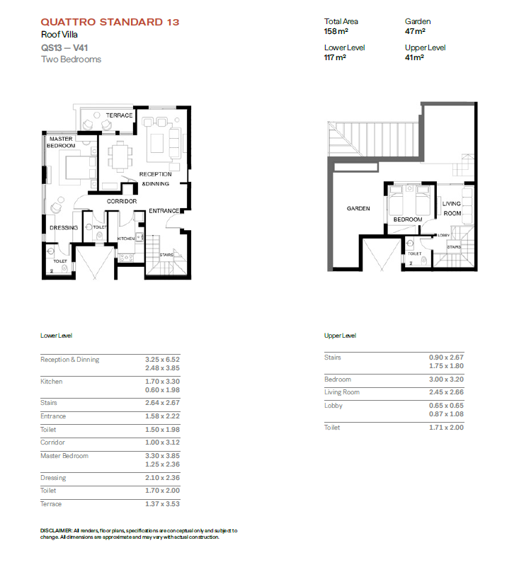 Floor plan for duplex at Trio