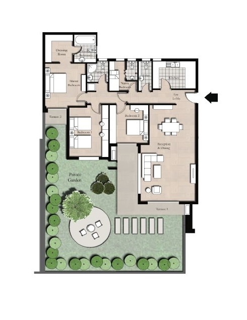 Floor plan for apartment at AZAD