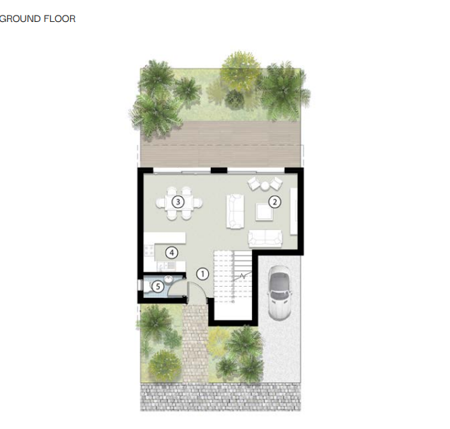Floor plan for townhouse at Silvertown Silversands