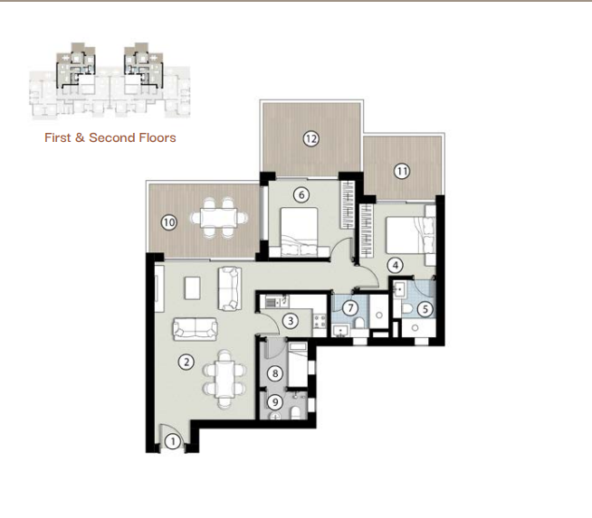 Floor plan for chalet at Silvertown Silversands