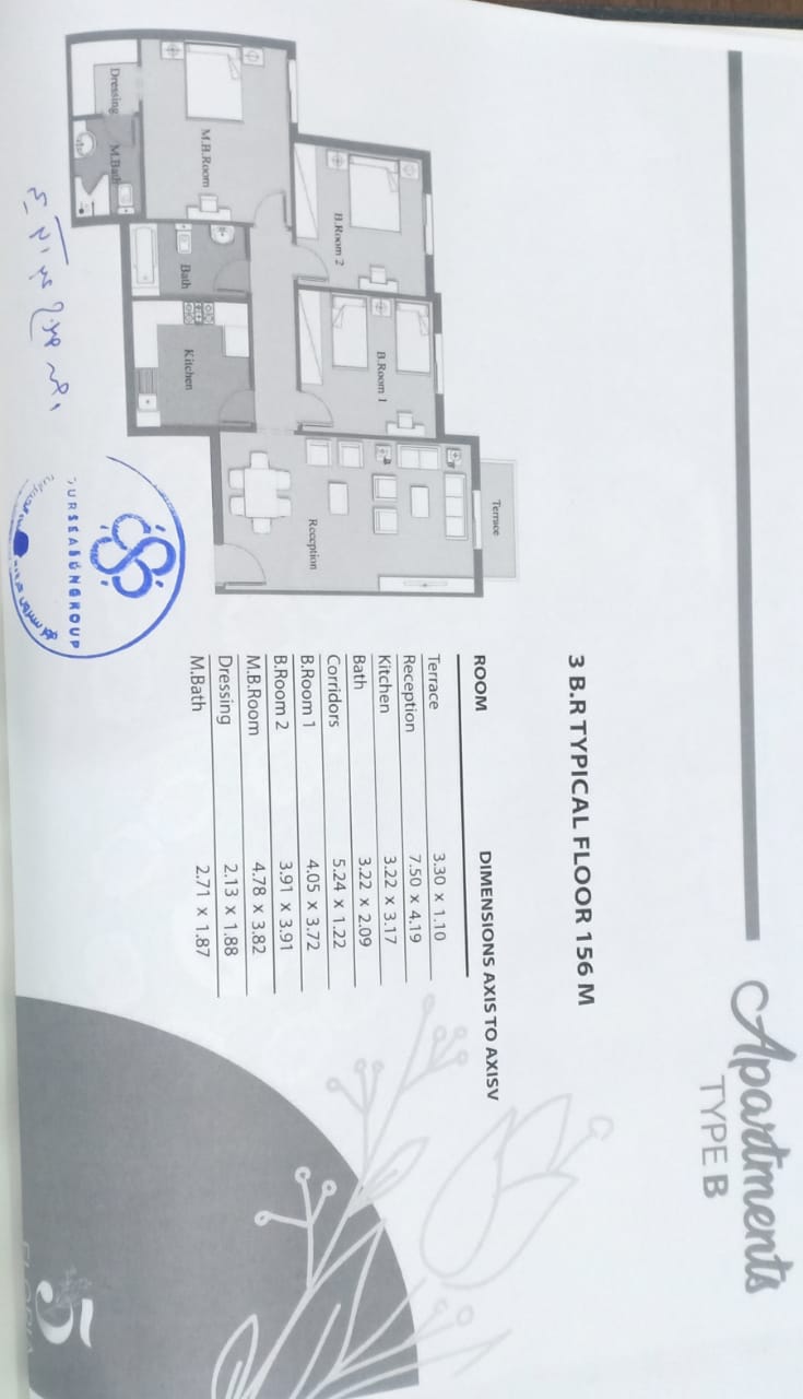 Floor plan for apartment at Floria 5