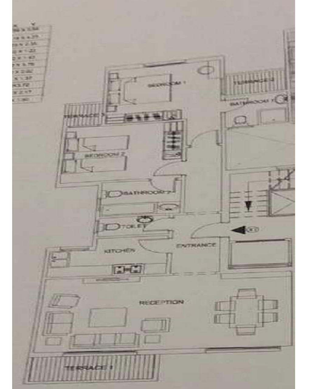 Floor plan for apartment at Sarai