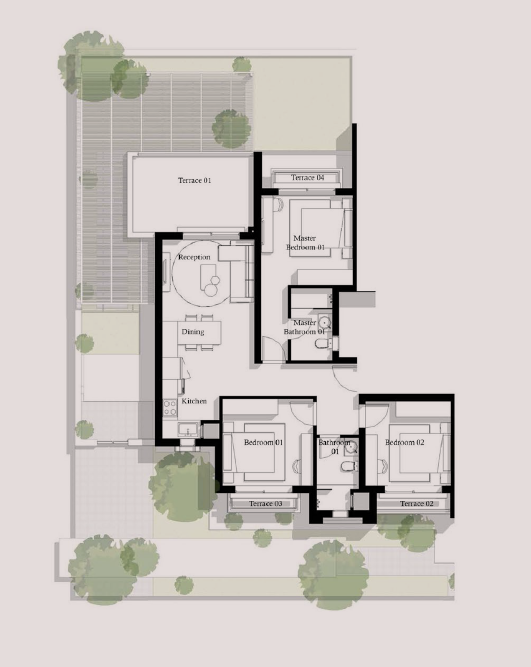 Floor plan for chalet at Ayla Jefaira