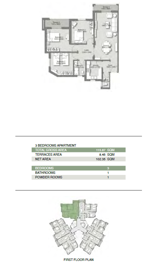 Floor plan for apartment at Ashgar City