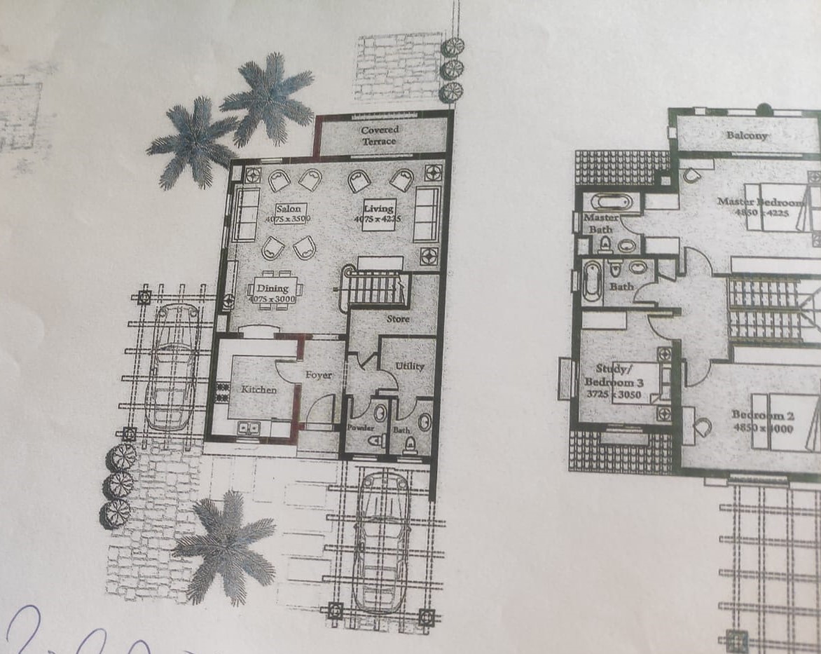 Floor plan for townhouse at Mivida