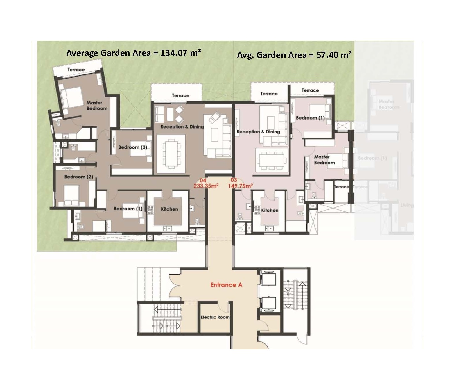 Floor plan for apartment at Palm Hills New Cairo