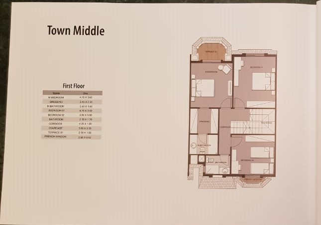 Floor plan for townhouse at Mountain View ICity New Cairo