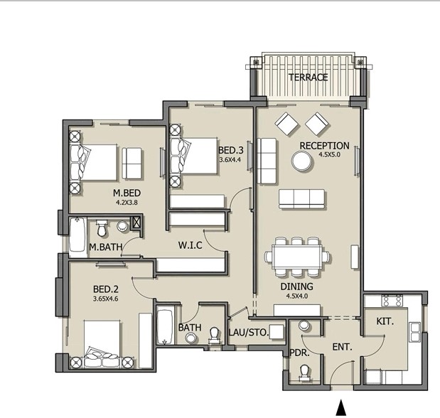 Floor plan for apartment at Mivida