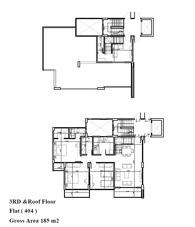 Floor plan for penthouse at La Vista Cascada
