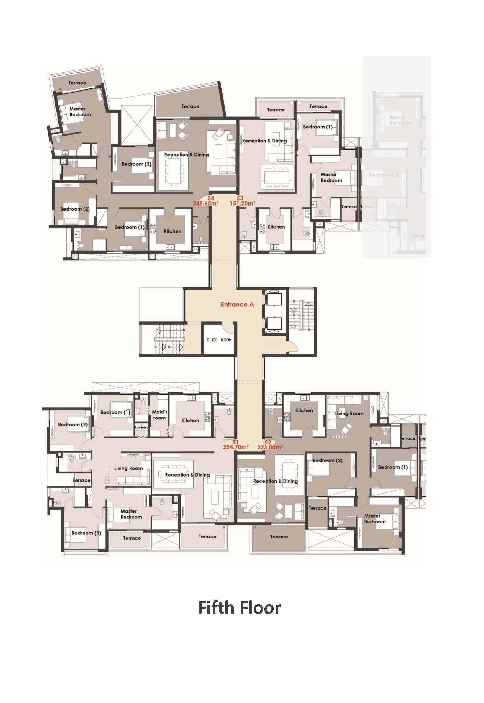 Floor plan for apartment at Palm Hills New Cairo