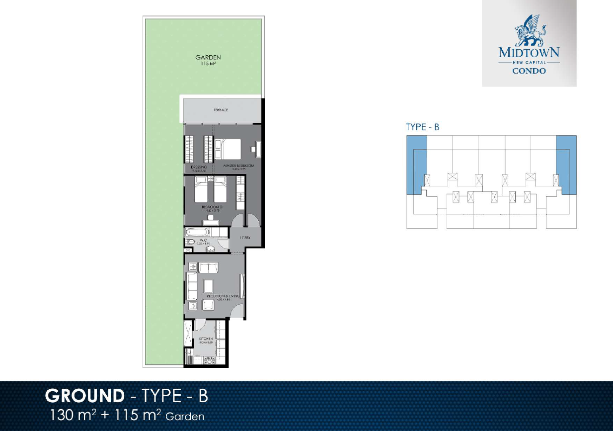 Floor plan for apartment at Midtown condo