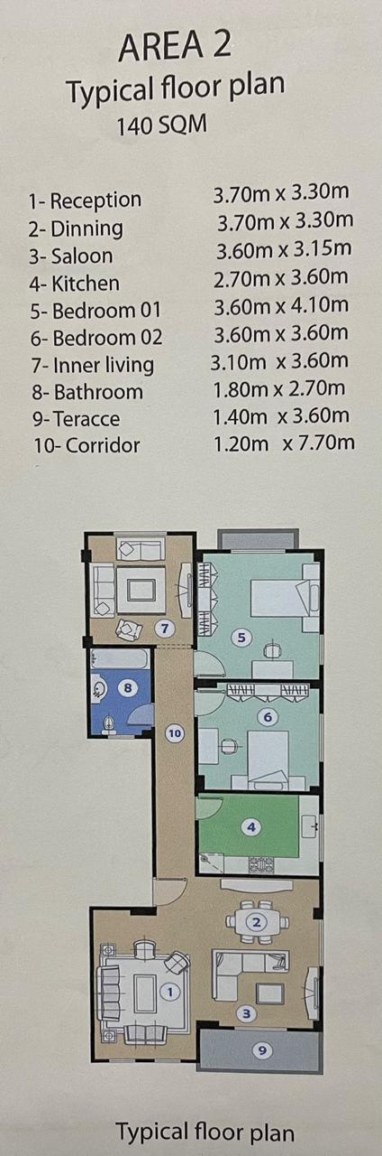 Floor plan for penthouse at Green Yard