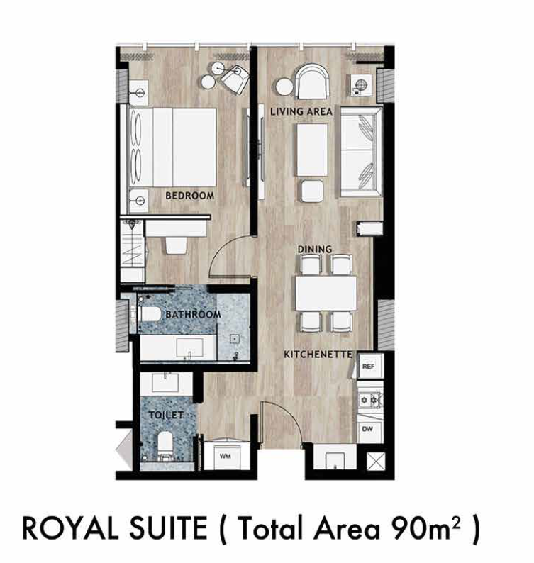 Floor plan for apartment at Oaks Egypt