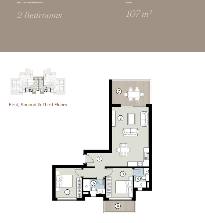 Floor plan for apartment at Silvertown Silversands
