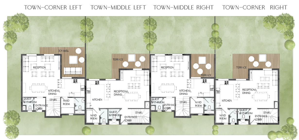 Floor plan for townhouse at Majada Iwan
