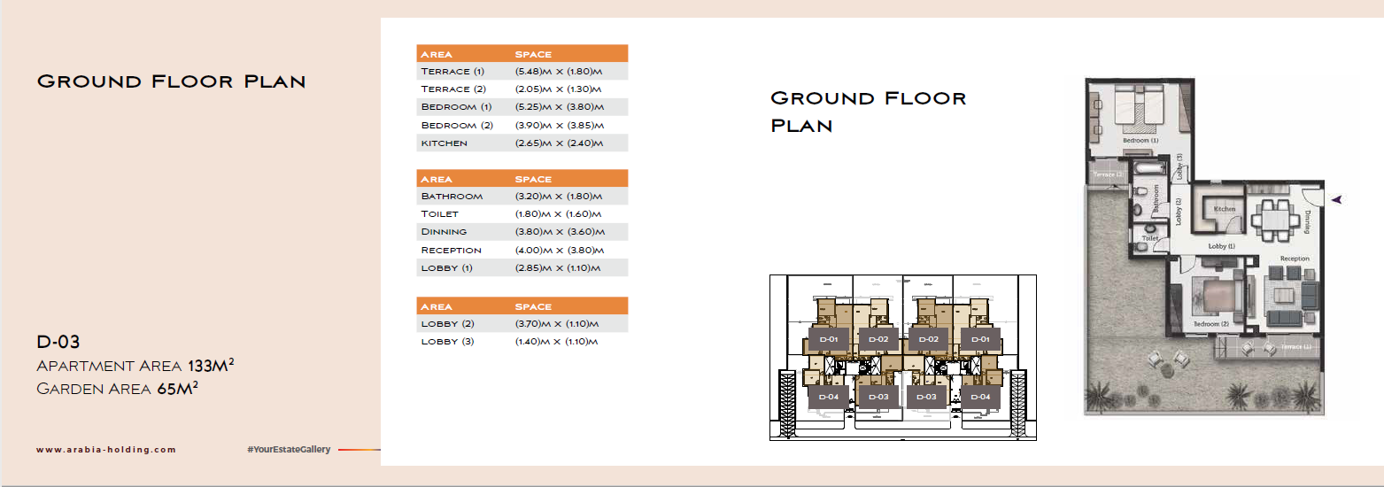 Floor plan for apartment at Galleria Residence