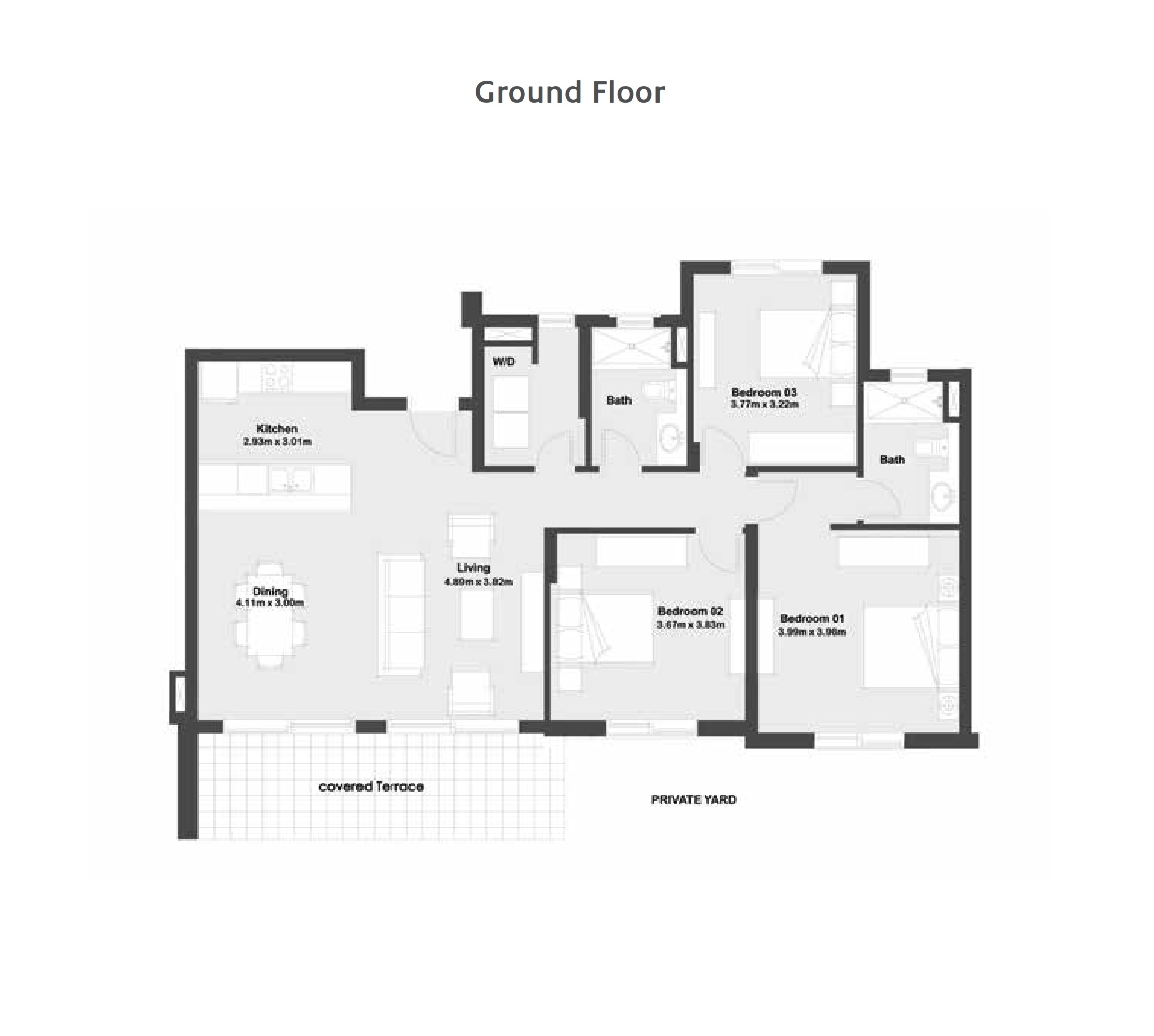 Floor plan for chalet at Marassi