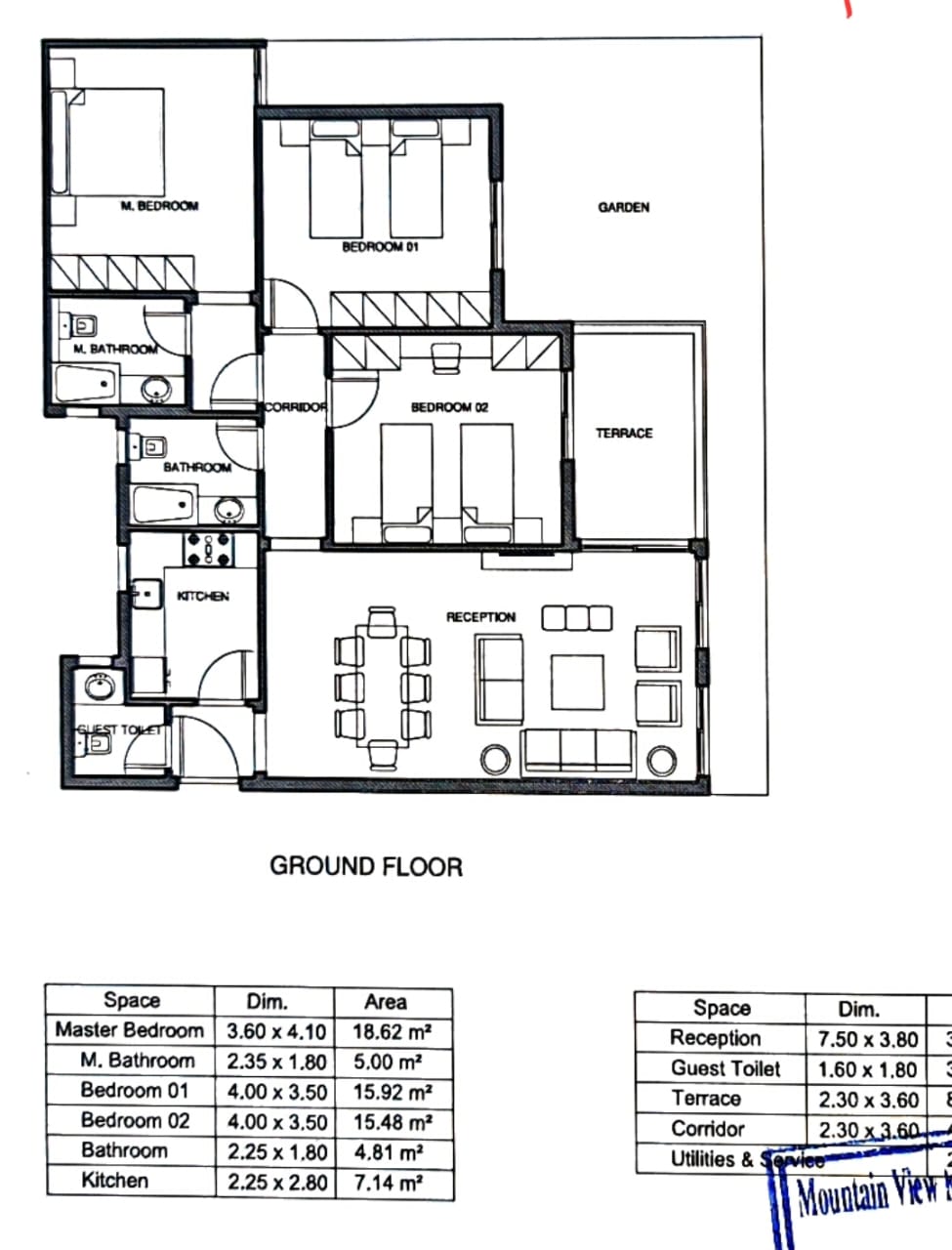 Floor plan for apartment at Mountain View iCity October