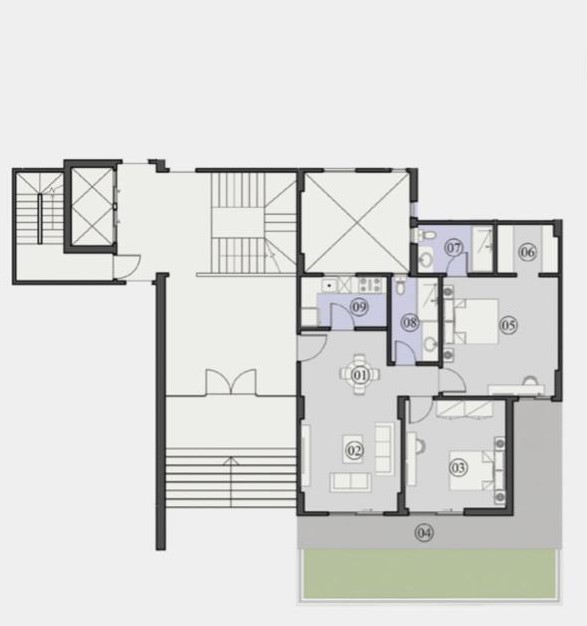Floor plan for apartment at El Patio Oro
