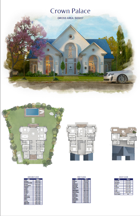 Floor plan for villa at Mountain View 1.1