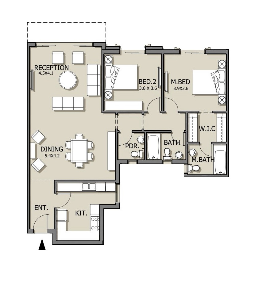 Floor plan for apartment at Mivida