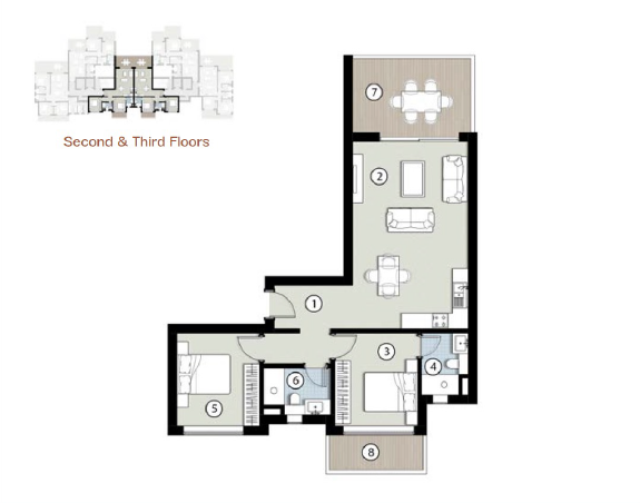 Floor plan for apartment at Silvertown Silversands