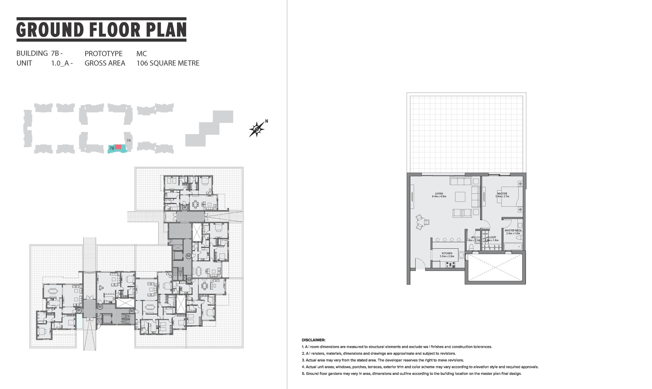 Floor plan for apartment at AEON Towers