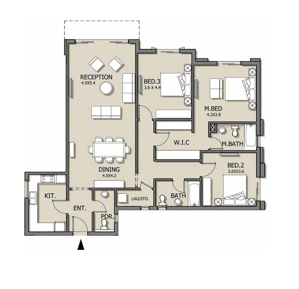 Floor plan for apartment at Mivida