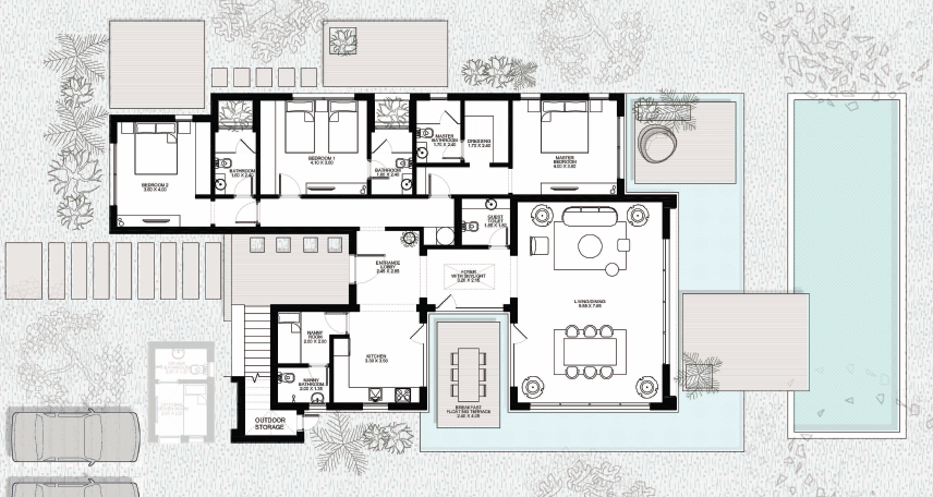 Floor plan for villa at The Nines