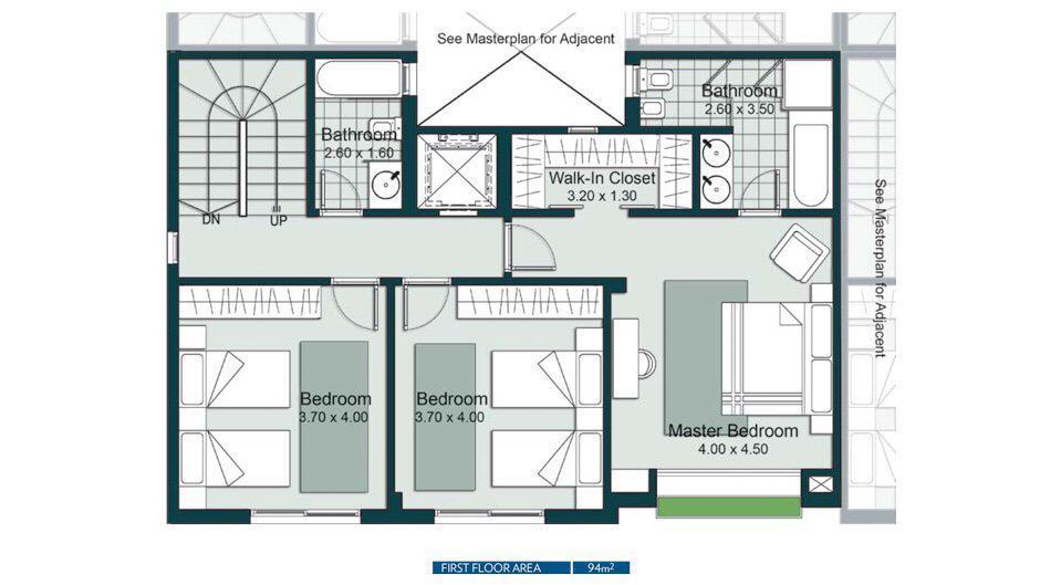 Floor plan for townhouse at Westown Residences