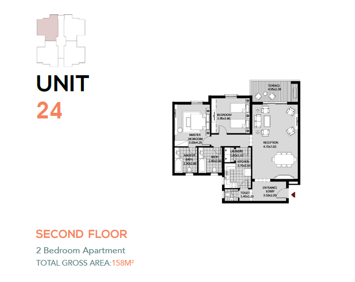 Floor plan for apartment at October Plaza