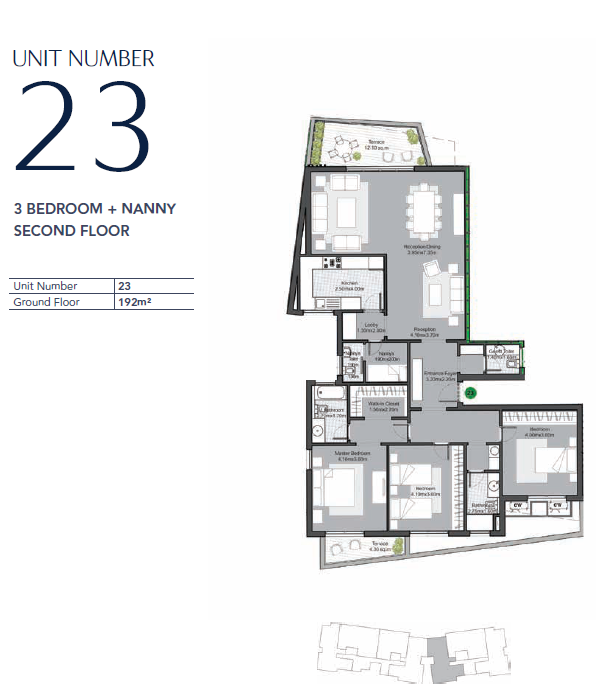 Floor plan for apartment at V Residences By Villette