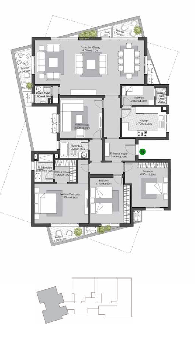 Floor plan for apartment at V Residences By Villette