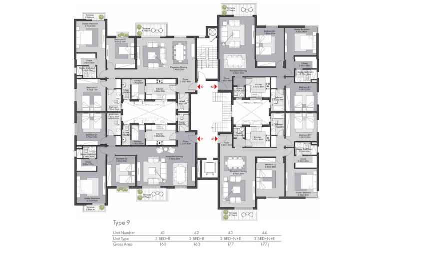 Floor plan for apartment at SODIC East