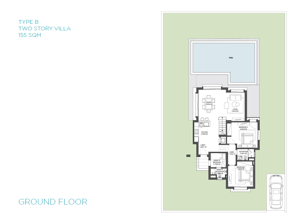 Floor plan for villa at Cyan