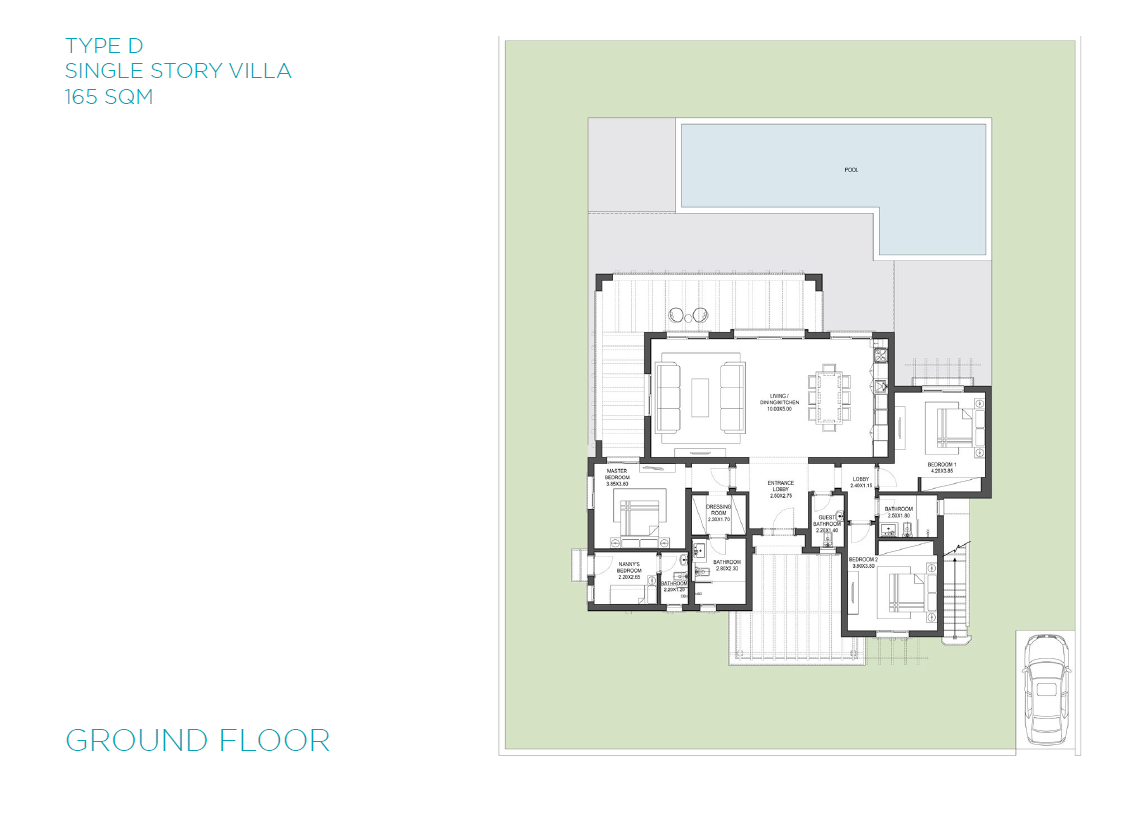 Floor plan for villa at Cyan