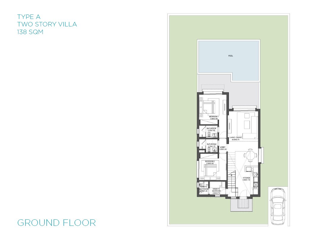 Floor plan for villa at Cyan